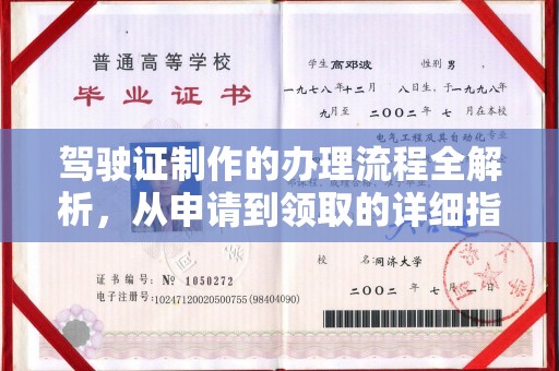 普兰店驾驶证制作的办理流程全解析，从申请到领取的详细指南