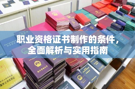 宁洱职业资格证书制作的条件，全面解析与实用指南